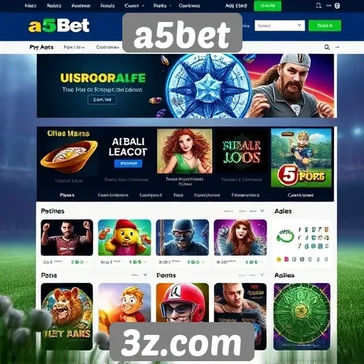 Visão geral do site de jogos a5bet